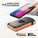 PROMATE 20000mAh Rugged EcoLight Solar IP65 Power Bank with 10W Wireless Qi Char