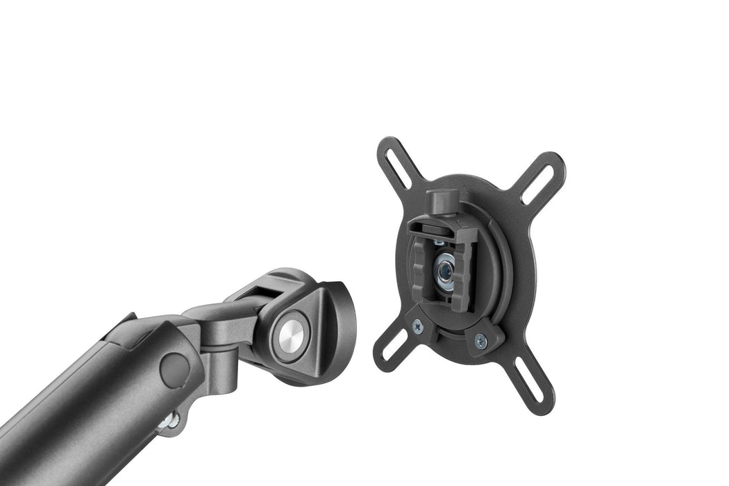 Brateck 17-32'' Dual Premium Slim Aluminium Spring-Assisted Desk Mount Monitor Arm.
