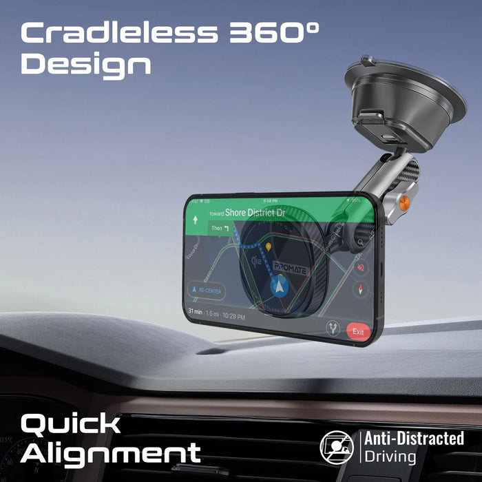 PROMATE FlexiGrip 15W MagSafe Qi2 Wireless Charger with Flexible Dual Ball Joint - LX2001 - Homewares, Outdoor, Phone Accessories, Cases, Speakers, Headphones + More -