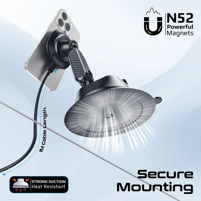 PROMATE FlexiGrip 15W MagSafe Qi2 Wireless Charger with Flexible Dual Ball Joint - LX2001 - Homewares, Outdoor, Phone Accessories, Cases, Speakers, Headphones + More -