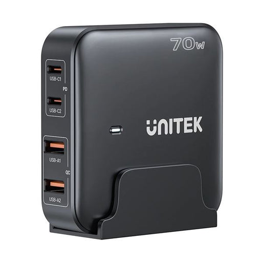UNITEK 70W Desktop GaN Charging Station with 2x USB-C PD Ports & 2x USB-A QC3.0
