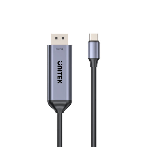 UNITEK 1.8m 8K USB-C DisplayPort 1.4 Cable in Aluminium Housing. Supports Res up