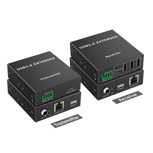 LENKENG 4-Port USB-A 3.0 Extender Over Cat5e/6/7 Network Cable. Extend up to 90m