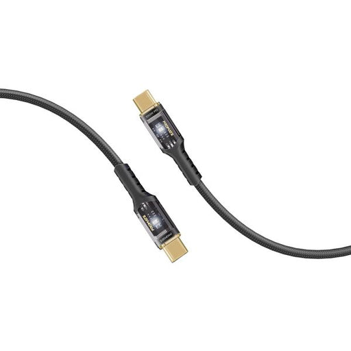 PROMATE 2m USB-C to USB-C Ultra-Fast 100W PD Cable with Transparent Connectors.