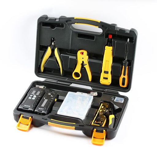 SPROTEK 8 Piece Network Installation Kit with Storage Case. Includes Punch Down
