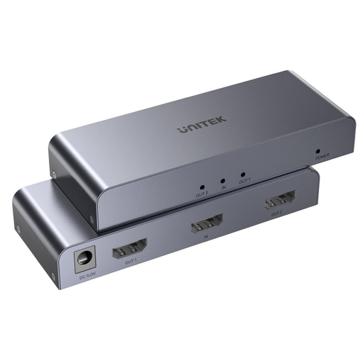 UNITEK 1-In-2-Out 4K HDMI 1.4 Splitter. Supports up to 4K@30Hz (UHD) Resolution