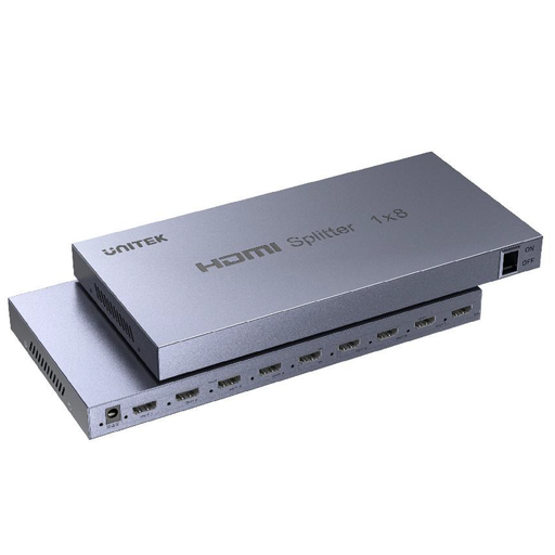 UNITEK 1-In-8-Out 4K HDMI 1.4 Splitter. Supports up to 4K@30Hz (UHD) Resolution