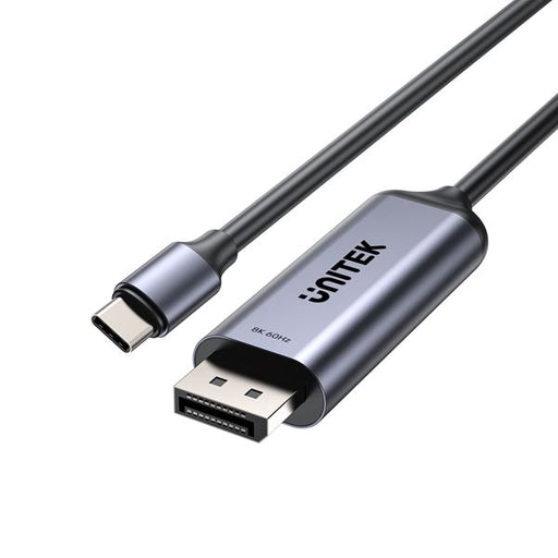 UNITEK 1.8m 8K USB-C DisplayPort 1.4 Cable in Aluminium Housing. Supports Res up