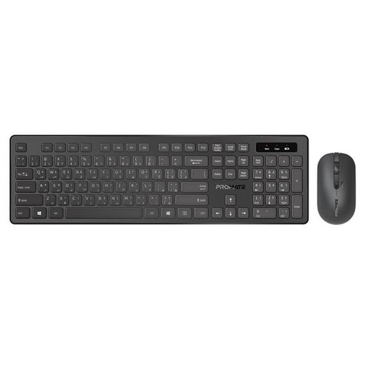 PROMATE Super Slim Wireless Keyboard & Mouse Combo. Ergonomic Ambidextrous Mouse