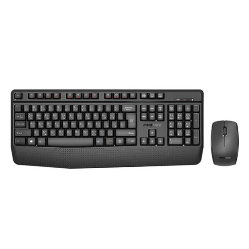 PROMATE Ergonomic Wireless Multimedia Keyboard & Mouse Combo. Ergonomic Ambidext