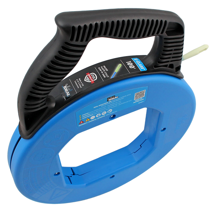 IDEAL INDUSTRIES 60m E-Class Fiberglass Fish Tape with Glow-in-the-Dark Eyelet - LX2001 - Homewares, Outdoor, Phone Accessories, Cases, Speakers, Headphones + More -