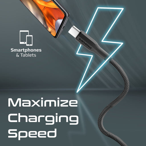 PROMATE 2M USB-A to USB-C Super Flexible Cable. Supports 2A Charging & 480Mbps D