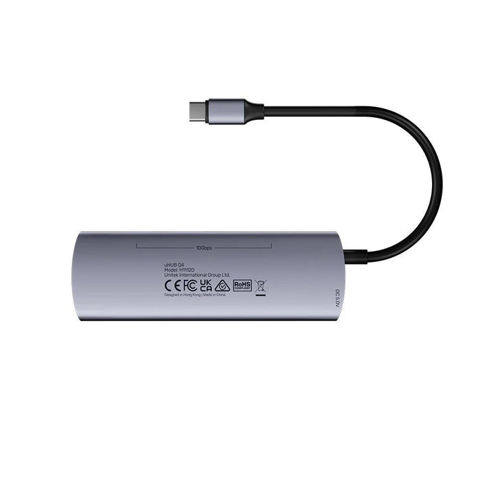 UNITEK 4-in-1 10Gbps USB Multi-Port Hub with USB-C Connector. Includes 2x USB-A