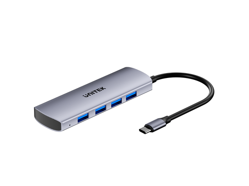 UNITEK 4-in-1 10Gbps USB Multi-Port Hub with USB-C Connector. Includes 4x USB-A