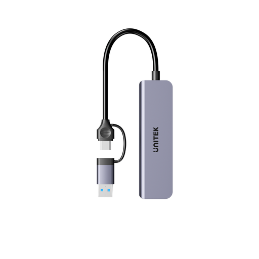 UNITEK 5-in-1 5Gbps USB Multi-Port Hub with USB-C/A Connector. Includes 3x USB-A