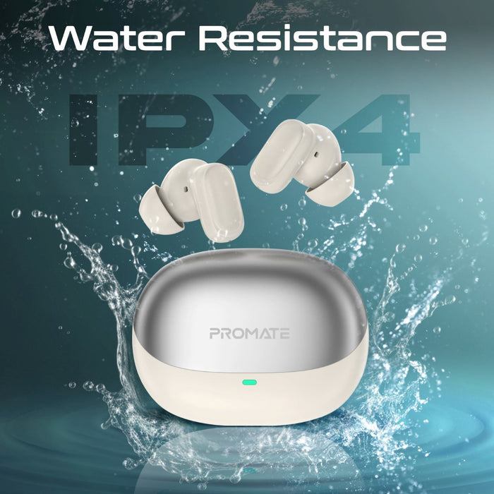 PROMATE In-ear HD TWS BT Earbuds with Intellitouch & 400mAh Charging Case. Ergon
