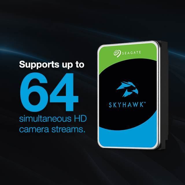 SEAGATE 4TB 3.5" Skyhawk Surveillance Internal SATA3 HDD. 256MB Cache; Supports