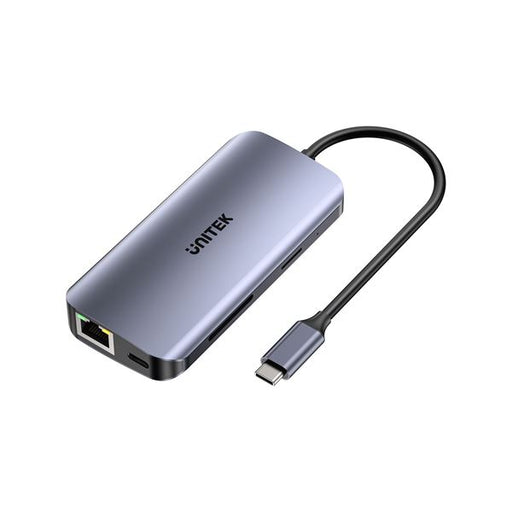 UNITEK 8-in-1 5Gbps USB Multi-port Hub with USB-C Connector. Includes 2x USB-A 3