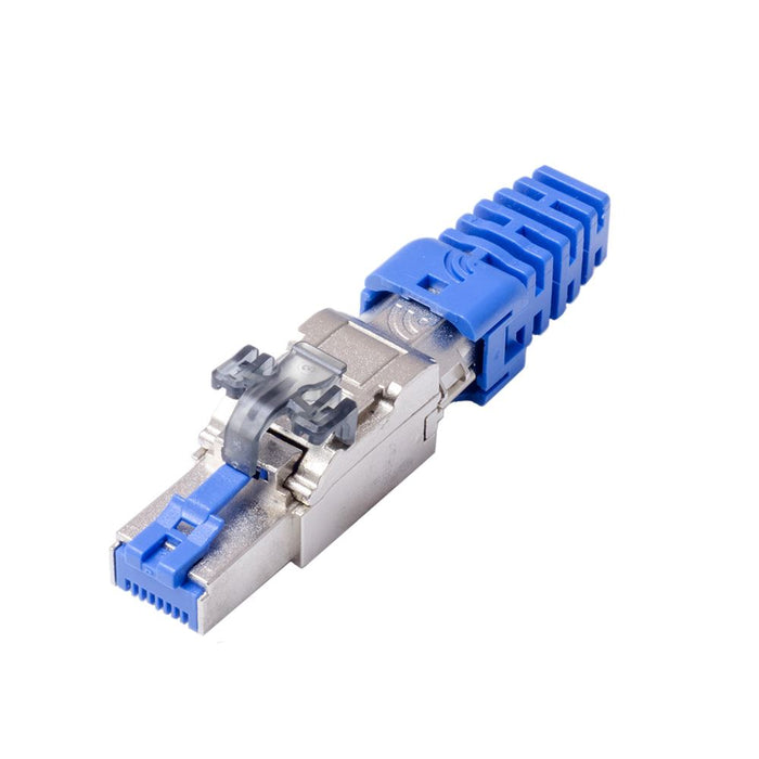 DYNAMIX RJ45 STP Cat6A 10G Tooless Flexible Plug. Works w/ both Solid & Stranded Conductors
