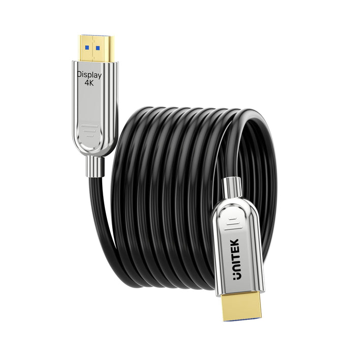 Unitek 80m HDMI 4K Fibre Optic 2.0 Cable w/ 24K Gold-plated Connectors. Supports HDR ARC