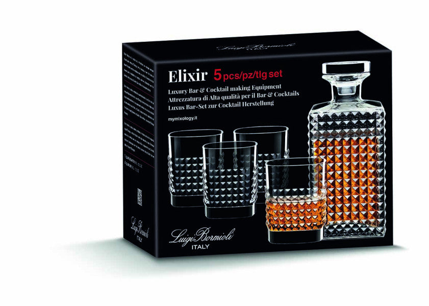 Luigi Bormioli Elixir Glass Whisky Glass Set - 5 Piece