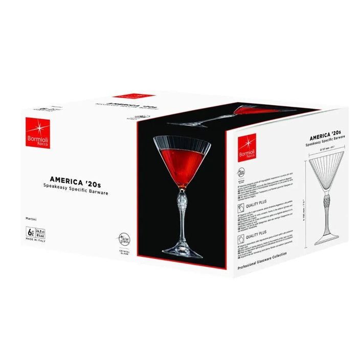 Bormioli Rocco America 20's Martini 250ml Glass - Set 4 - LX2001 - Homewares, Outdoor, Phone Accessories, Cases, Speakers, Headphones + More -