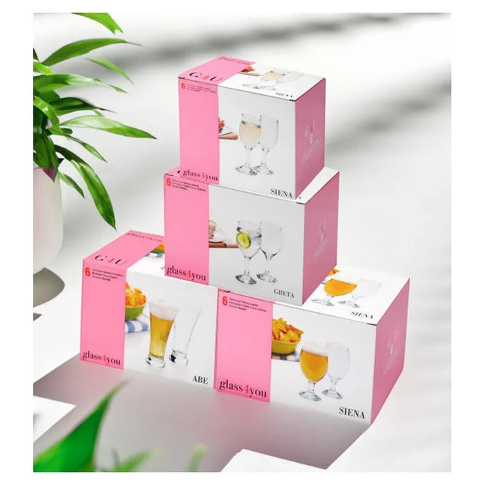 Pasabahce Glass Glass4You Wine 340ml - Set 6 - LX2001 - Homewares, Outdoor, Phone Accessories, Cases, Speakers, Headphones + More -