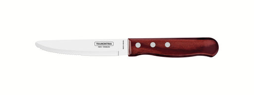 Tramontina Churrasco Steak Knife Serrated Wide Blade Polywood Red 5", 13cm