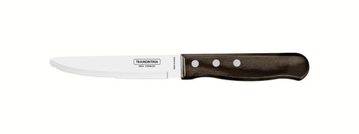 Tramontina Churrasco Steak Knife Serrated Wide Blade Polywood Brown 5", 13cm