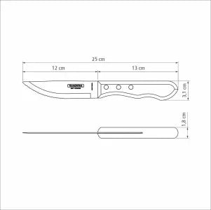 Tramontina Churrasco Steak Knife Spanish 4 Piece Set 11cm Red Handles - LX2001 - Homewares, Outdoor, Phone Accessories, Cases, Speakers, Headphones + More -