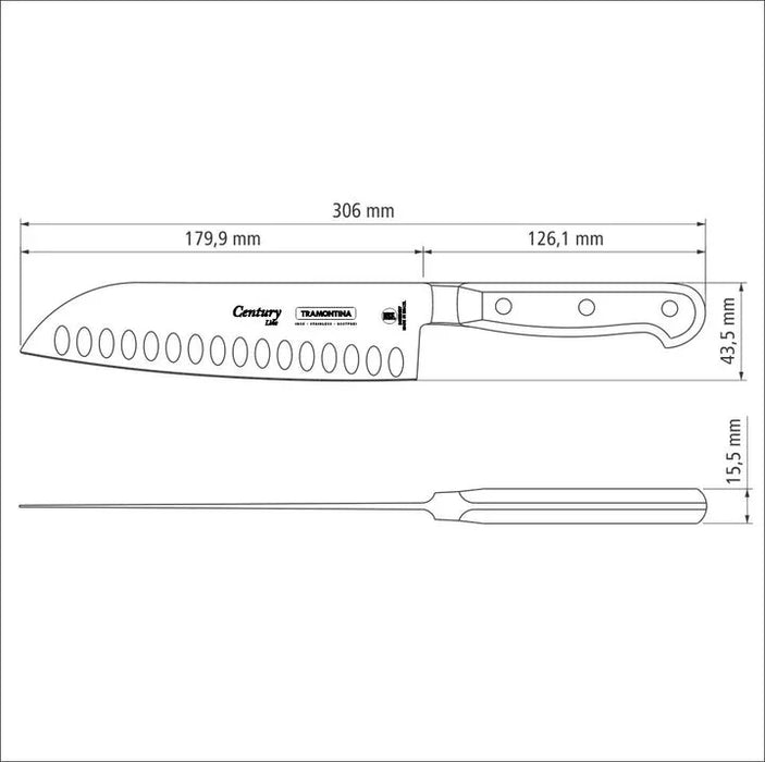 Tramontina Century Forged Santoku Knife 7", 18cm - LX2001 - Homewares, Outdoor, Phone Accessories, Cases, Speakers, Headphones + More -