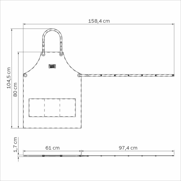 Tramontina Churrasco Black Barbecue Apron - LX2001 - Homewares, Outdoor, Phone Accessories, Cases, Speakers, Headphones + More -