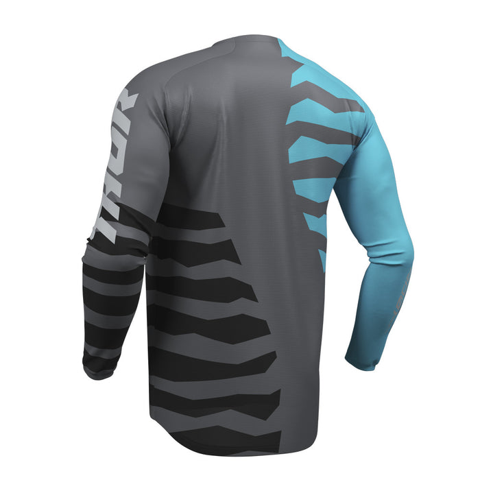 Jersey S27 Thor Mx Launchmode Shredded Charcoal/Aqua L