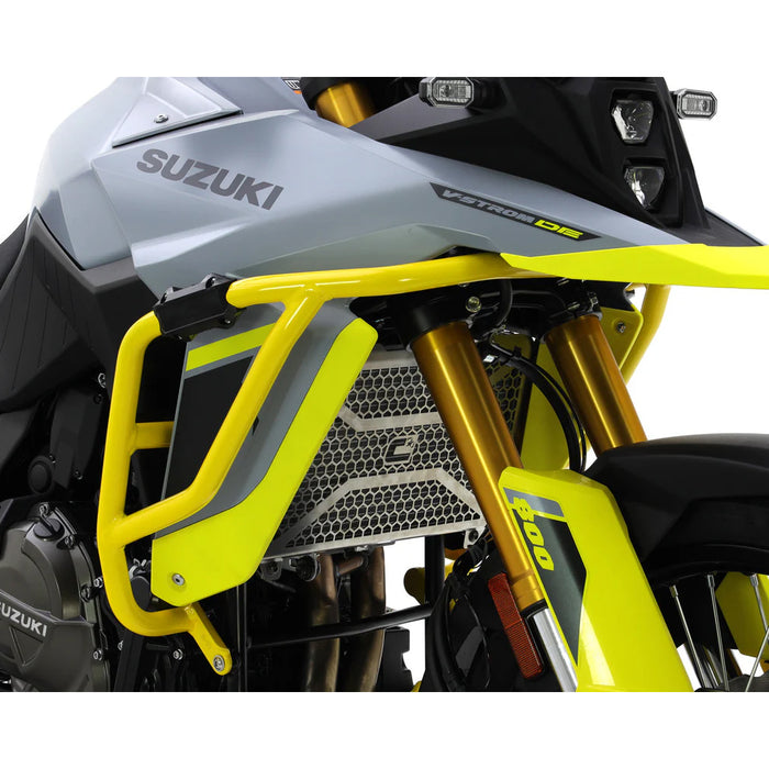 Crashbars Crosspro Aluminum Trial Black Suzuki V-Strom 800 Silver
