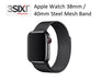 3SIXT Apple Watch 38mm / 40mm Stainless Steel Mesh Band - Black 3S-1199 9318018129851