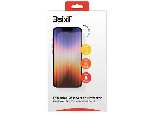 3SIXT Apple iPhone 16e PrismShield Essential Glass Screen Protector