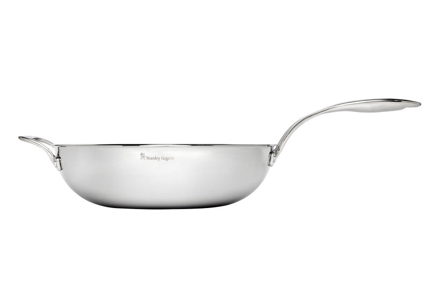 Stanley Rogers Matrix Stainless Steel Wok Pan 32cm
