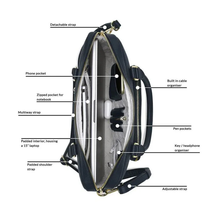 Stackers Laptop Bag Navy - LX2001 - Homewares, Outdoor, Phone Accessories, Cases, Speakers, Headphones + More -