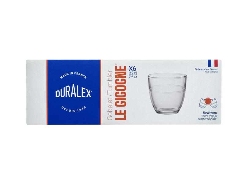 Duralex Gigogne Tumbler 220ml - Set 6