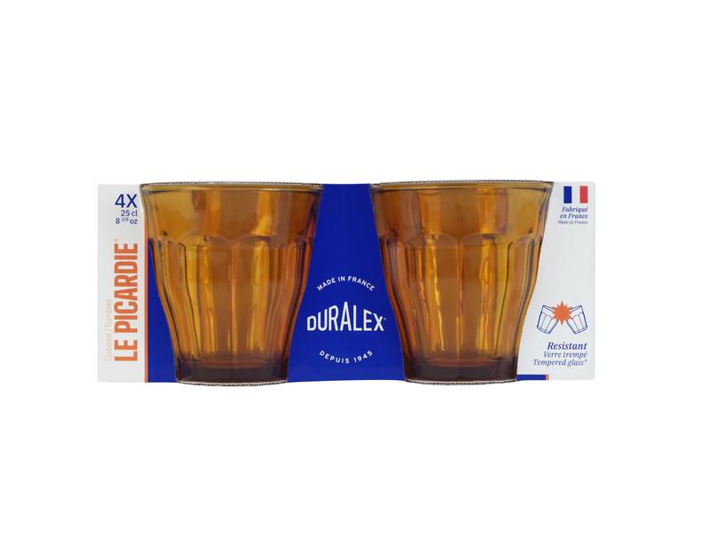 Duralex Picardie Amber Tumbler 250ml - Set 4