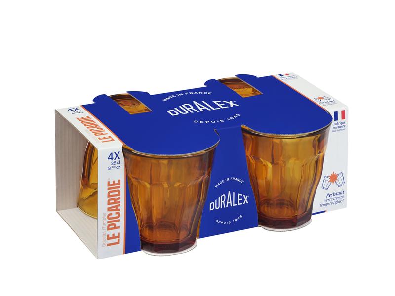 Duralex Picardie Amber Tumbler 250ml - Set 4