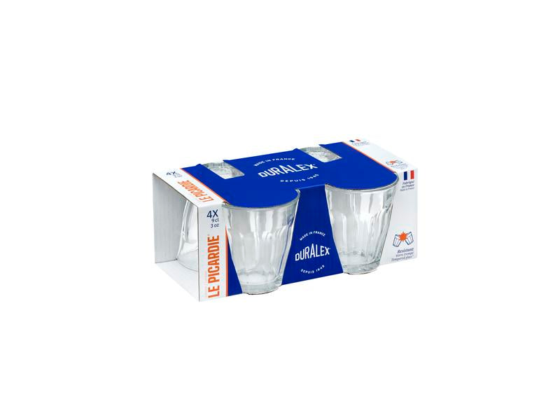 Duralex Picardie Tumbler Glass 90ml  - Set 4