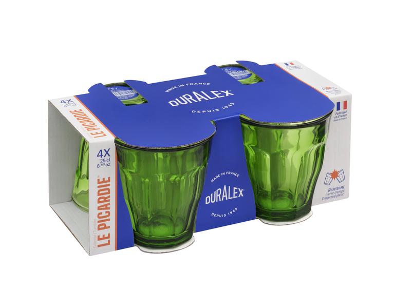 Duralex Picardie Tumbler Green 250ml - Set 4