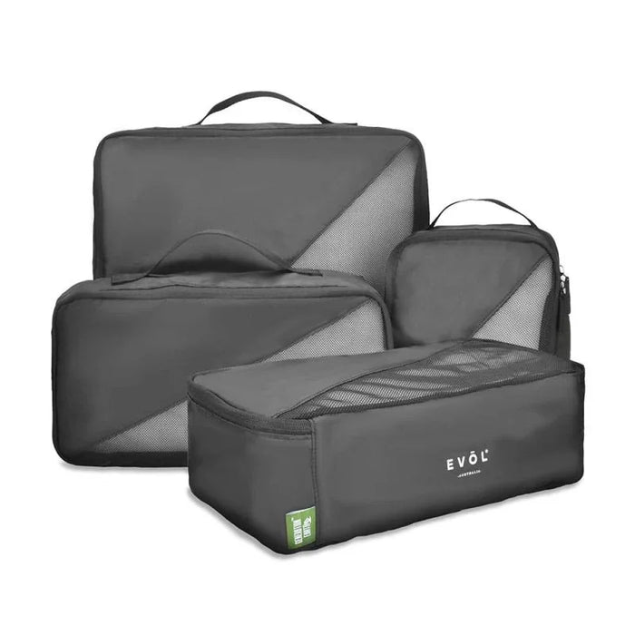 Generation Earth Recycled Packing Cubes Set of 4 – Black - LX2001 - Homewares, Outdoor, Phone Accessories, Cases, Speakers, Headphones + More -