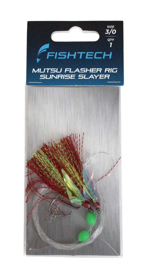 Fishtech 3/0 Mutsu Economy Flasher Rig - Sunrise Slayer