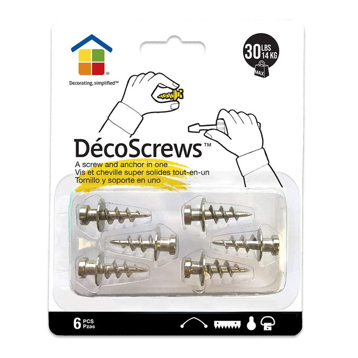 DecoScrews Under the Roof Decorating 3-100141 Deco Screw Nickel Sampler Pack