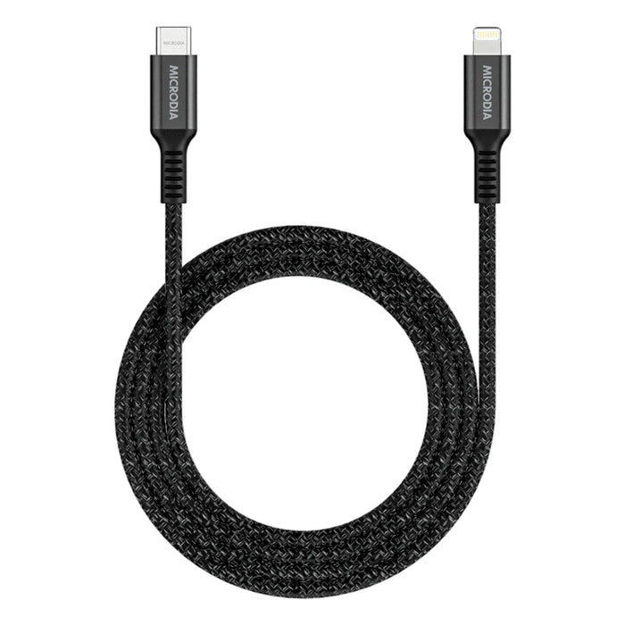 Microdia Execable Tweed Pd60W 1.3M Usb-C To Lightning Cable - Charcoal - LX2001 - Homewares, Outdoor, Phone Accessories, Cases, Speakers, Headphones + More -