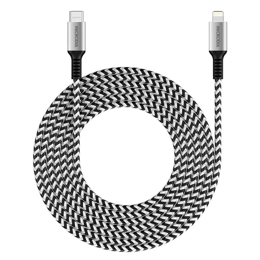 Microdia Execable Tweed Pd60W 2.6M Usb-C To Lightning Cable - Zebra - LX2001 - Homewares, Outdoor, Phone Accessories, Cases, Speakers, Headphones + More -
