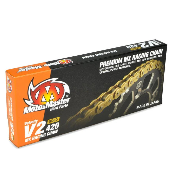 Chain 420 - 130 Link Gold Moto-Master V2 Chain Lightweight High-Performance Chai - LX2001 - Homewares, Outdoor, Phone Accessories, Cases, Speakers, Headphones + More -