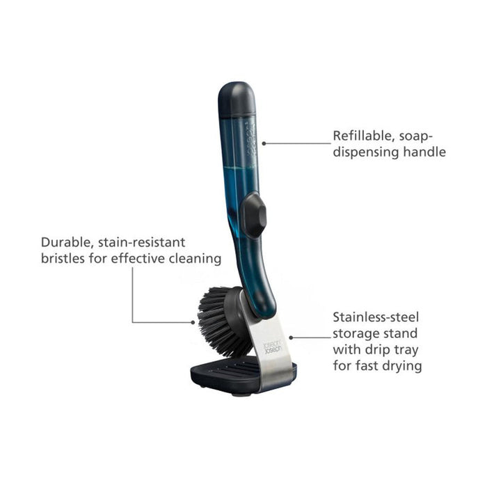 Joseph Joseph SinkTech Soap-Dispensing Dish Brush with Storage Stand